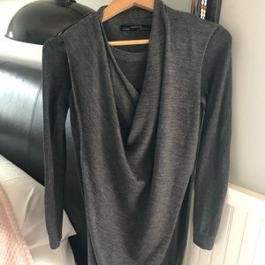 All saints long sleeve wrap dress